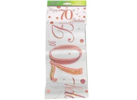 Sparkling Fizz Happy 70th Birthday Banner