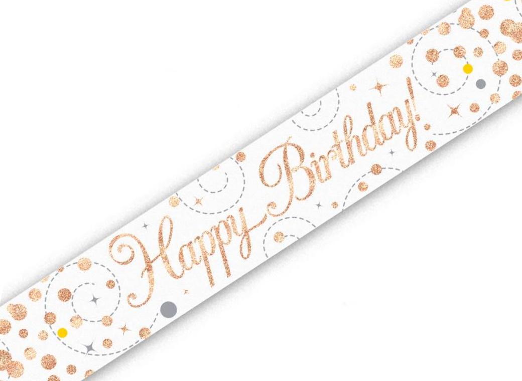 Sparkling Fizz Happy Birthday Banner