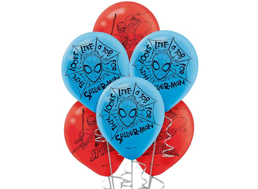 Spiderman Balloons - 6pk