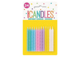 Spiral Candles 24pk - Pastels