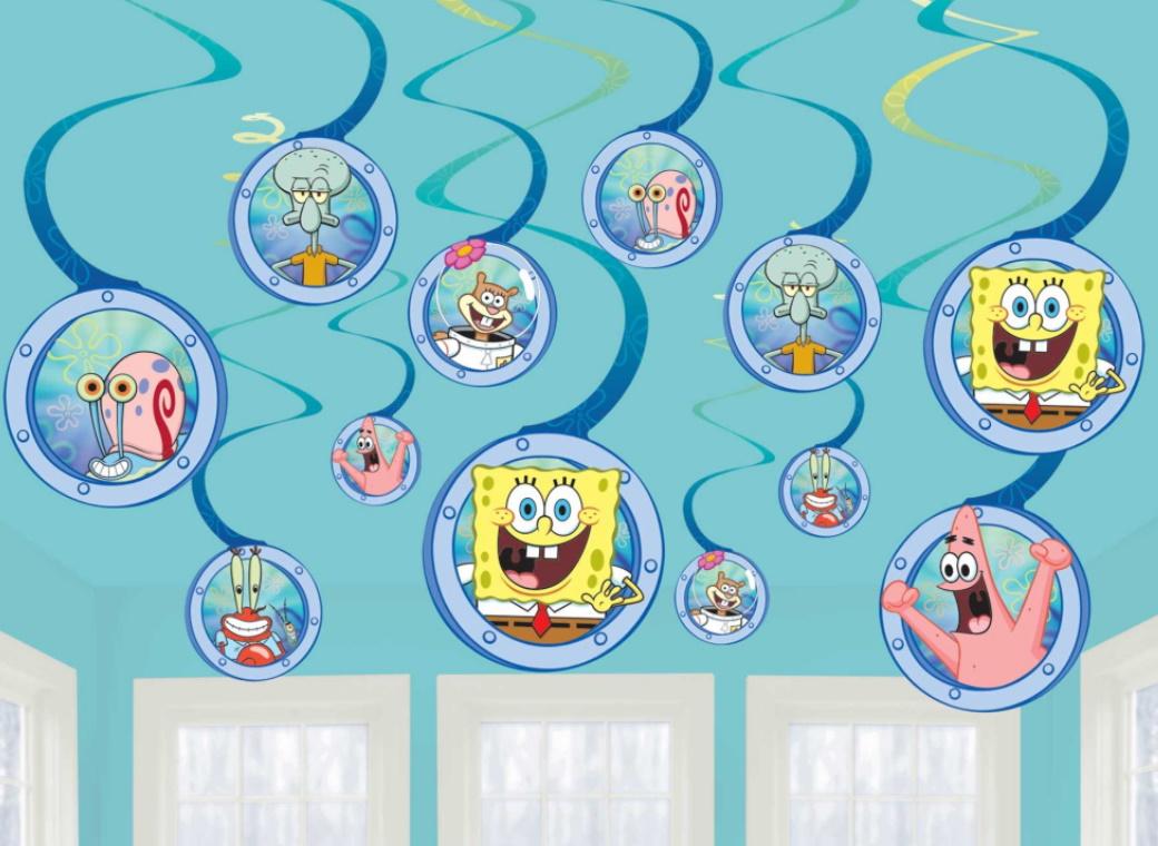 SpongeBob Hanging Spiral Decorations