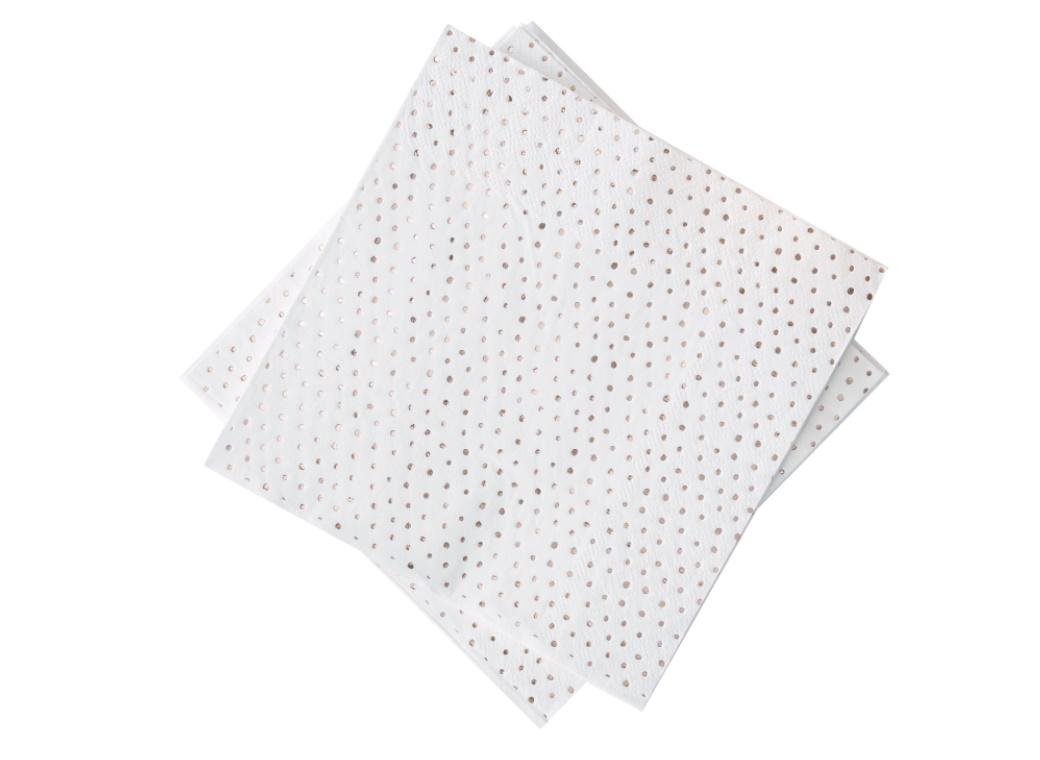 Spotty Print Rose Gold Napkins 16pk