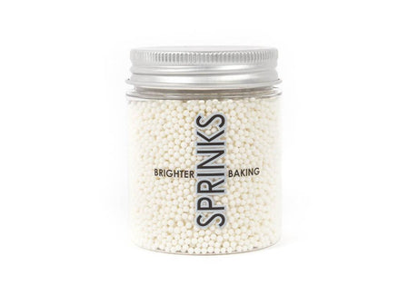 Sprinks Cachous Pearl Beads Matte White 2mm