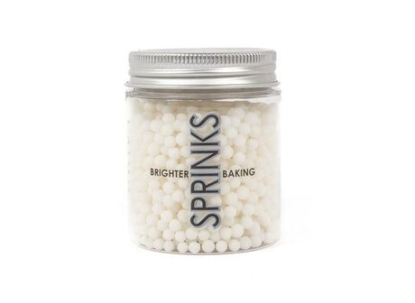 Sprinks Cachous Pearl Beads Matte White 4mm