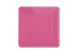 Square Lunch Plates 20pk - Bright Pink