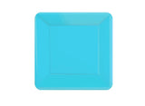 Square Lunch Plates 20pk - Caribbean Blue