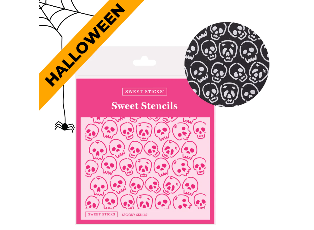 Sweet Sticks Stencil - Spooky Skulls