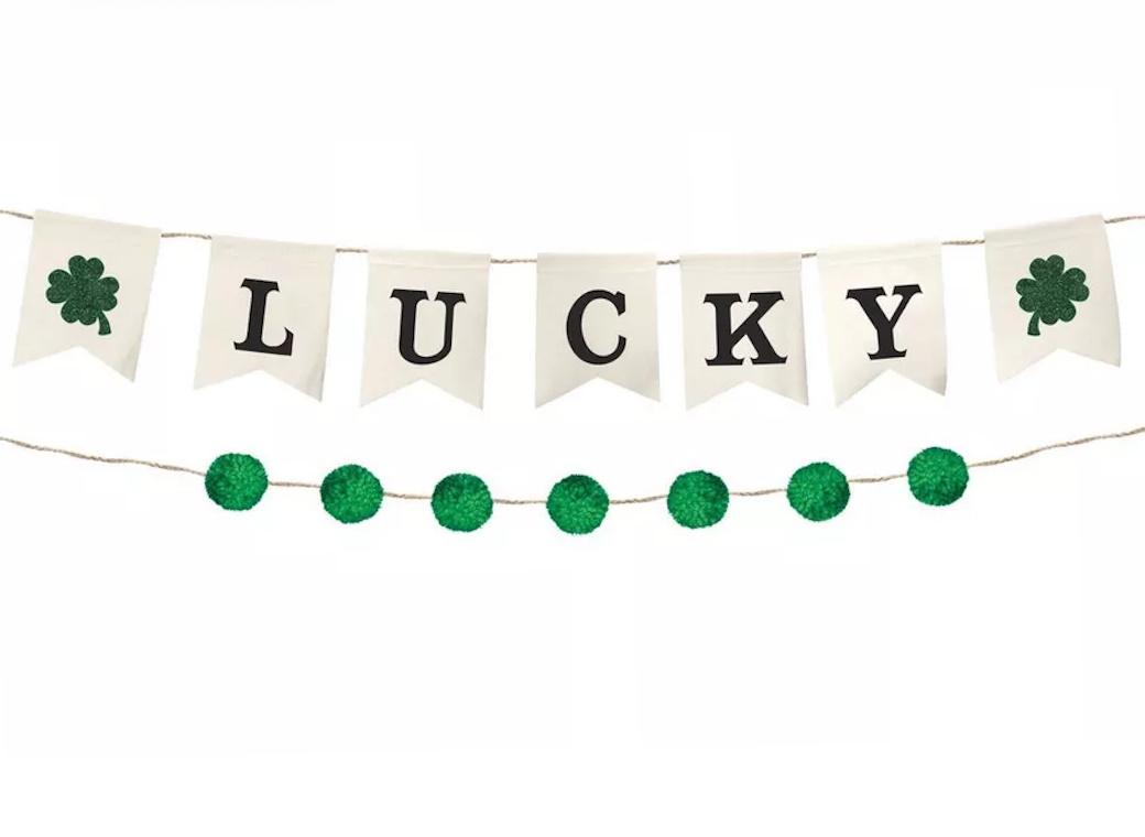 St Patrick's Day Burlap Banner