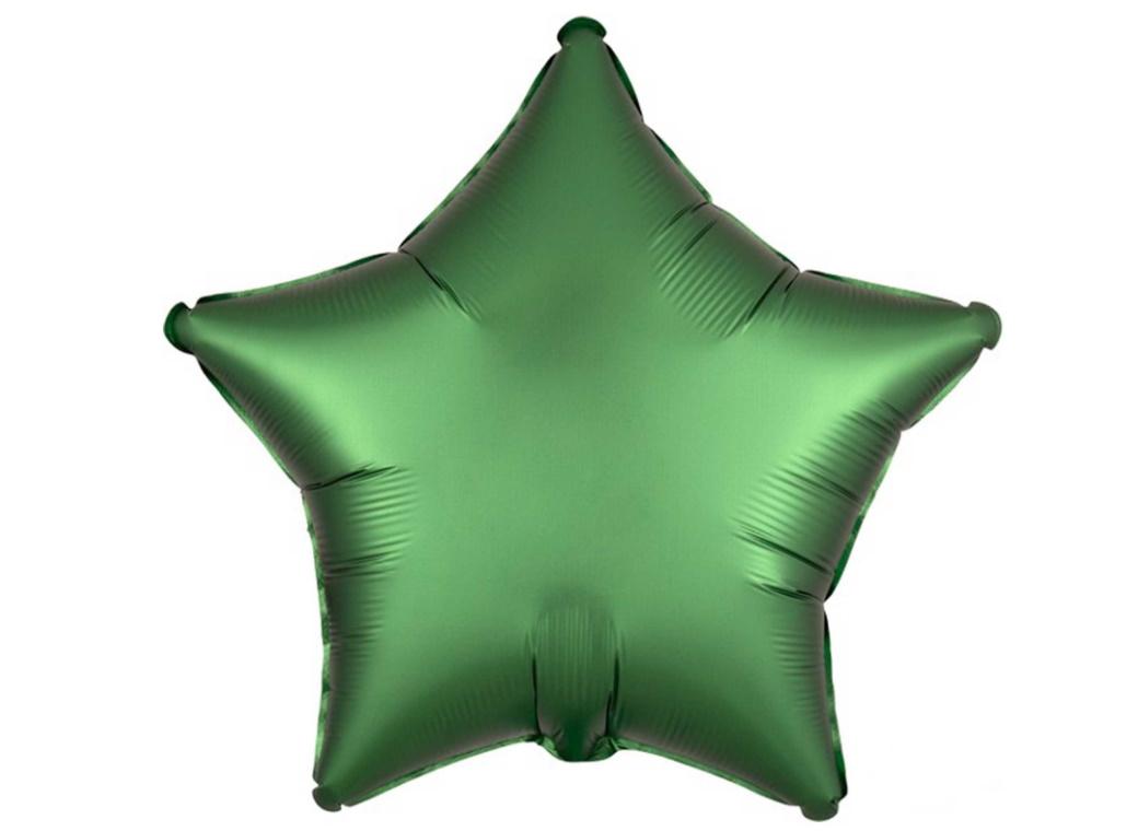 Star Shaped Foil Balloon - Satin Luxe Emerald