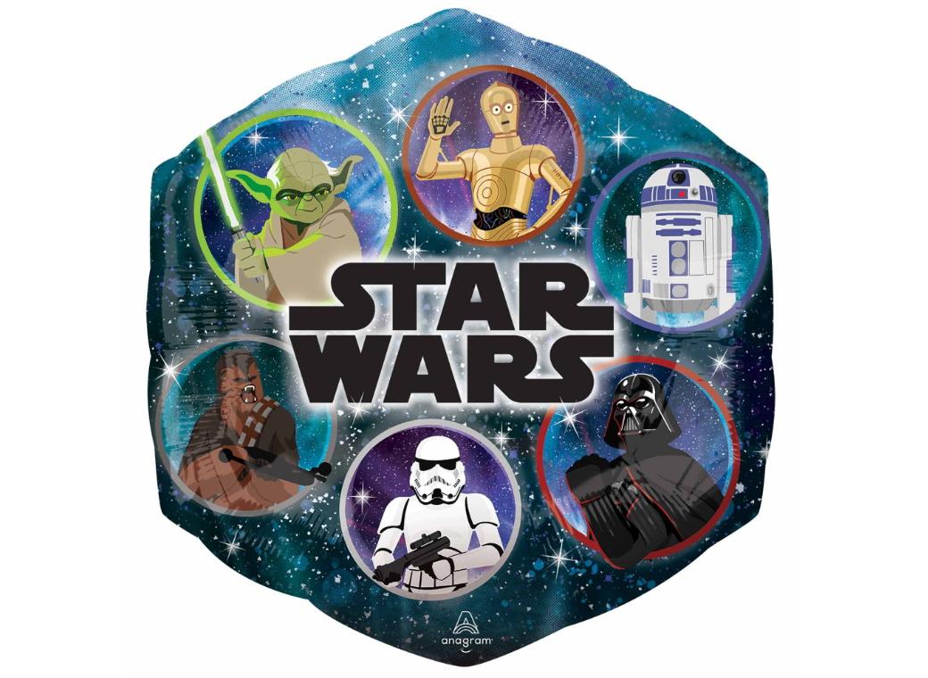 Star Wars Galaxy Hexagon Foil Balloon