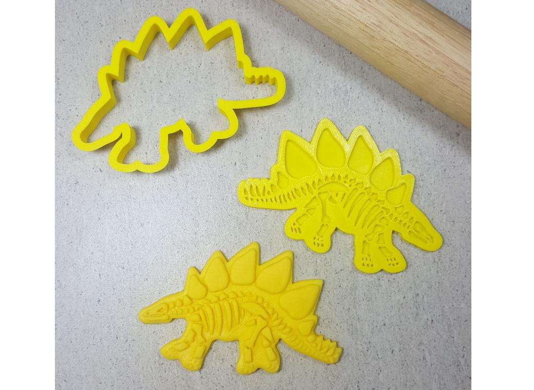 Stegosaurus Bones 3D Embosser & Cutter Set