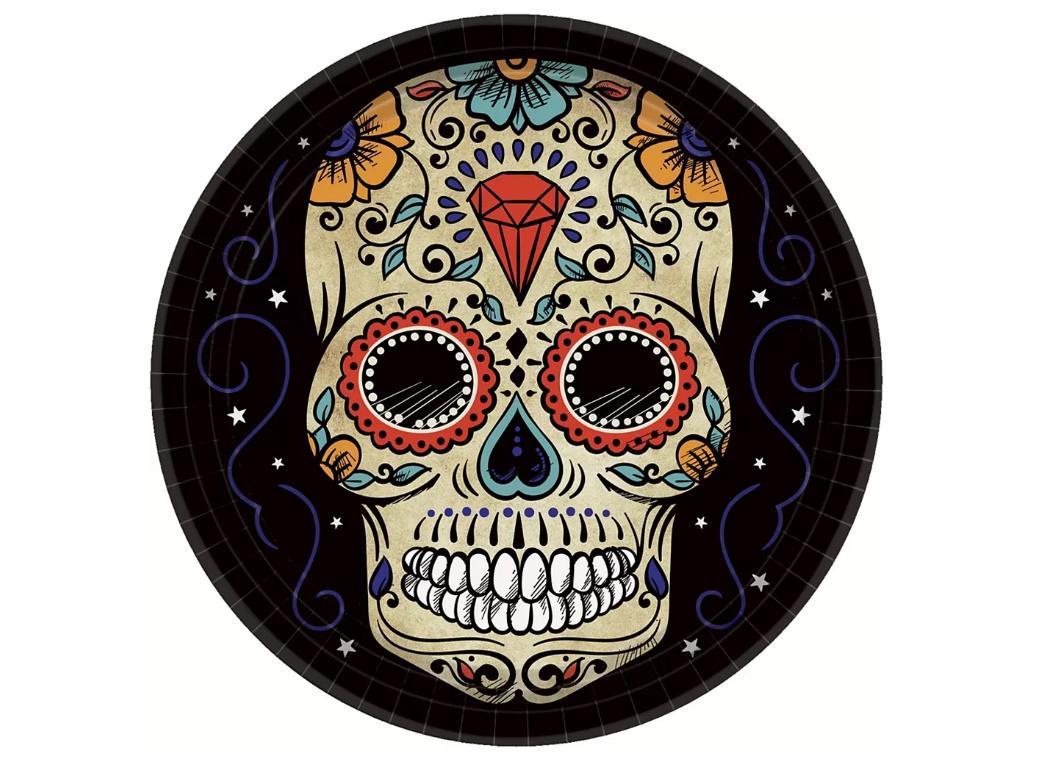 Sugar Skull Dinner Plates 18pk