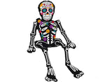 Sugar Skull Sitting Skeleton Foil Balloon