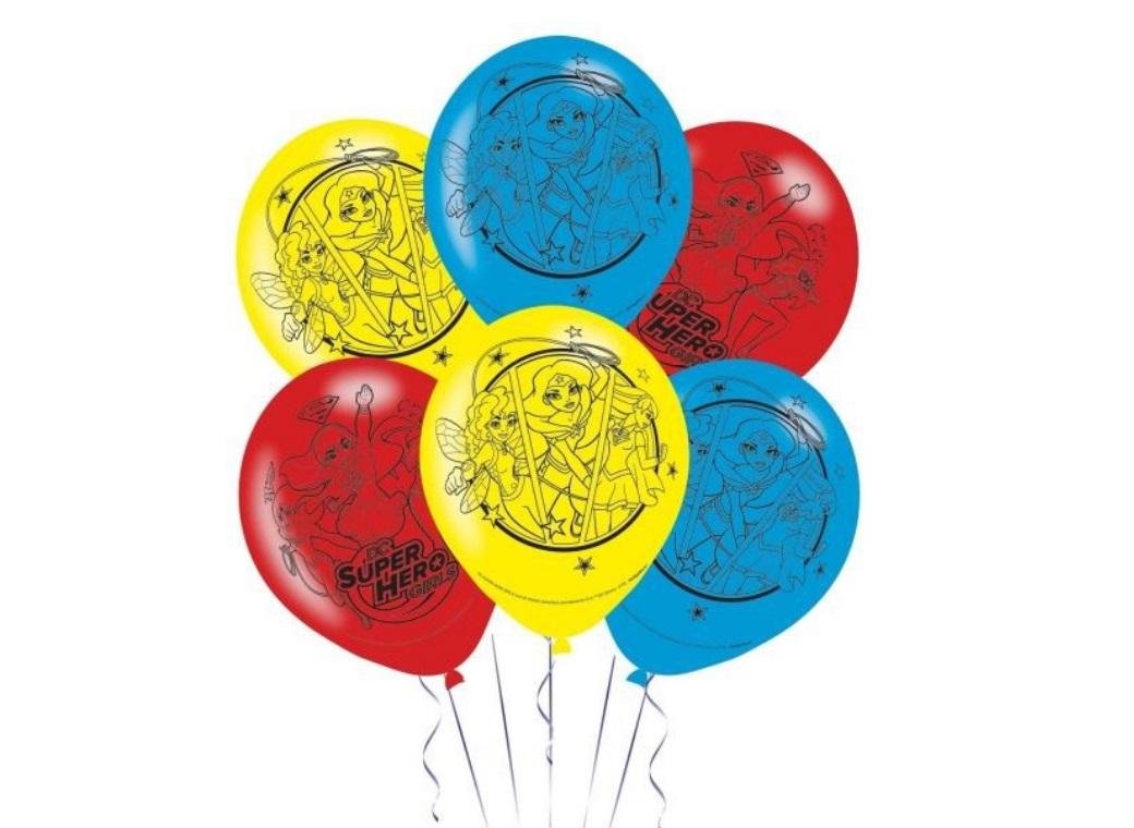 Super Hero Girls Balloons 6pk