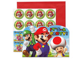 Super Mario Invitations 8pk