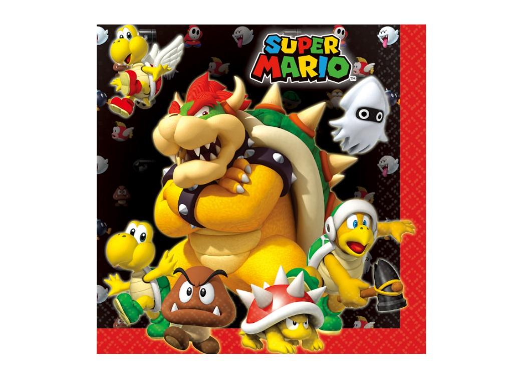 Super Mario Lunch Napkins 16pk