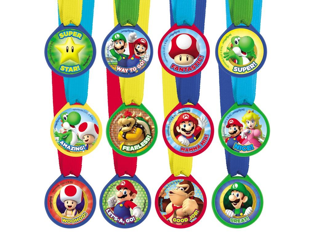 Super Mario Mini Award Medals 12pk