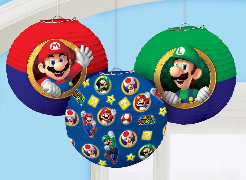 Super Mario Paper Lanterns 3pk