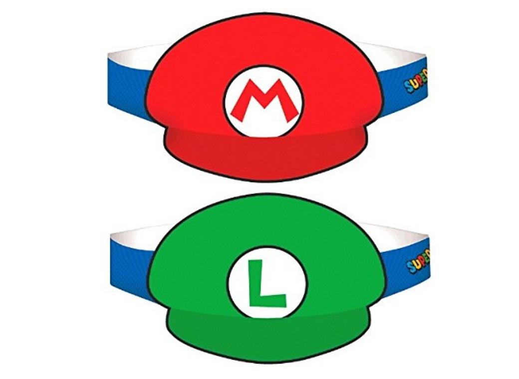 Super Mario Party Hats 8pk