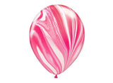 Marble Balloon - Red & White