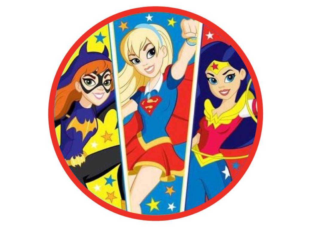 Edible Icing Image - Superhero Girls Round