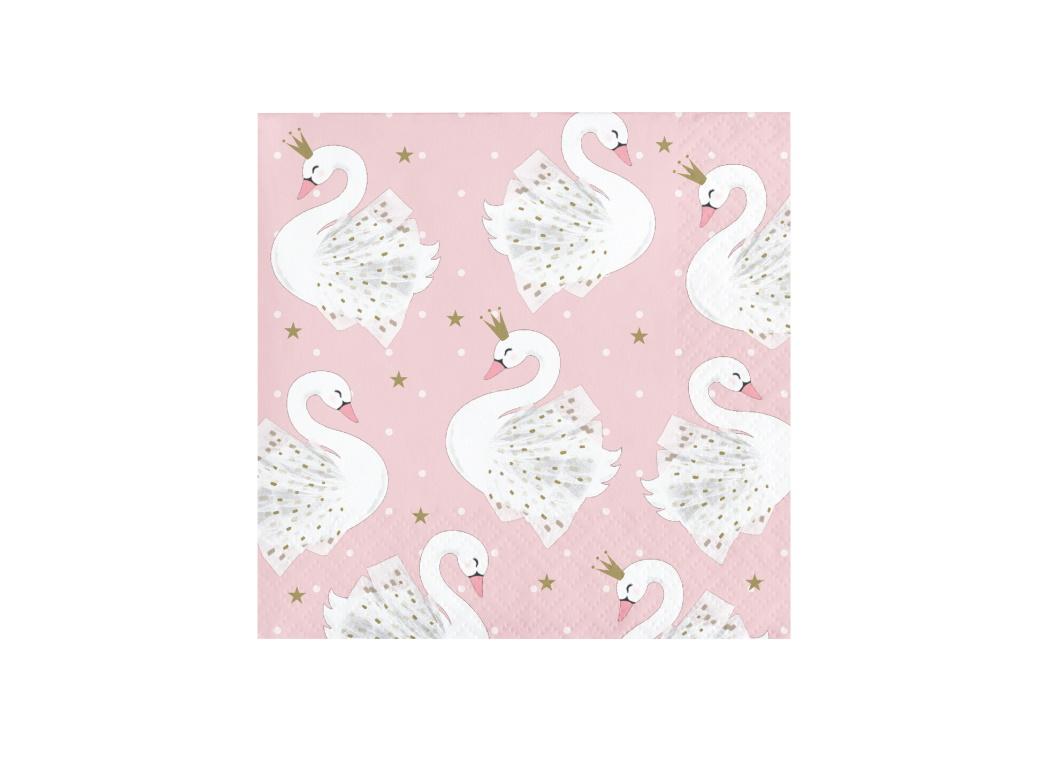 Swan Party Beverage Napkins 16pk