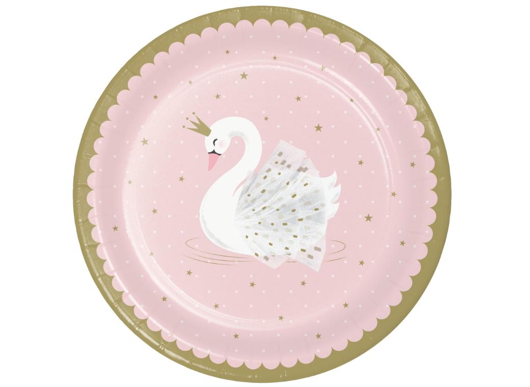 Swan Party Dinner Plates 8pk