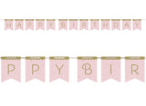 Swan Party Happy Birthday Banner