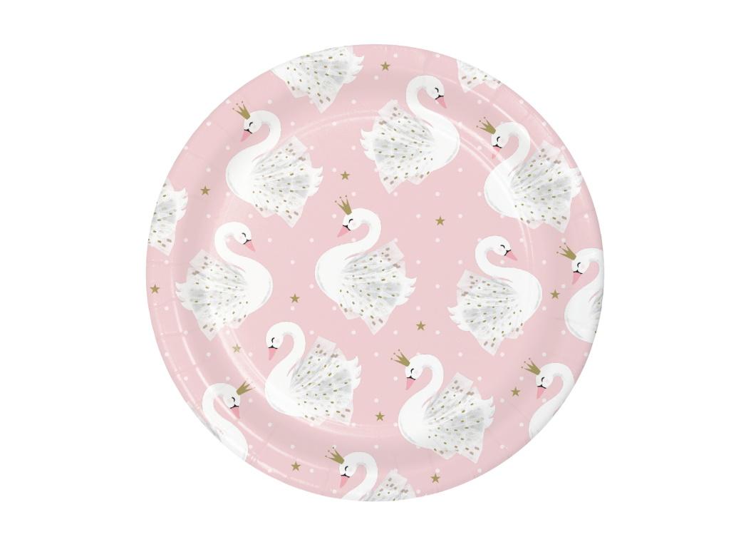 Swan Party Lunch Plates 8pk