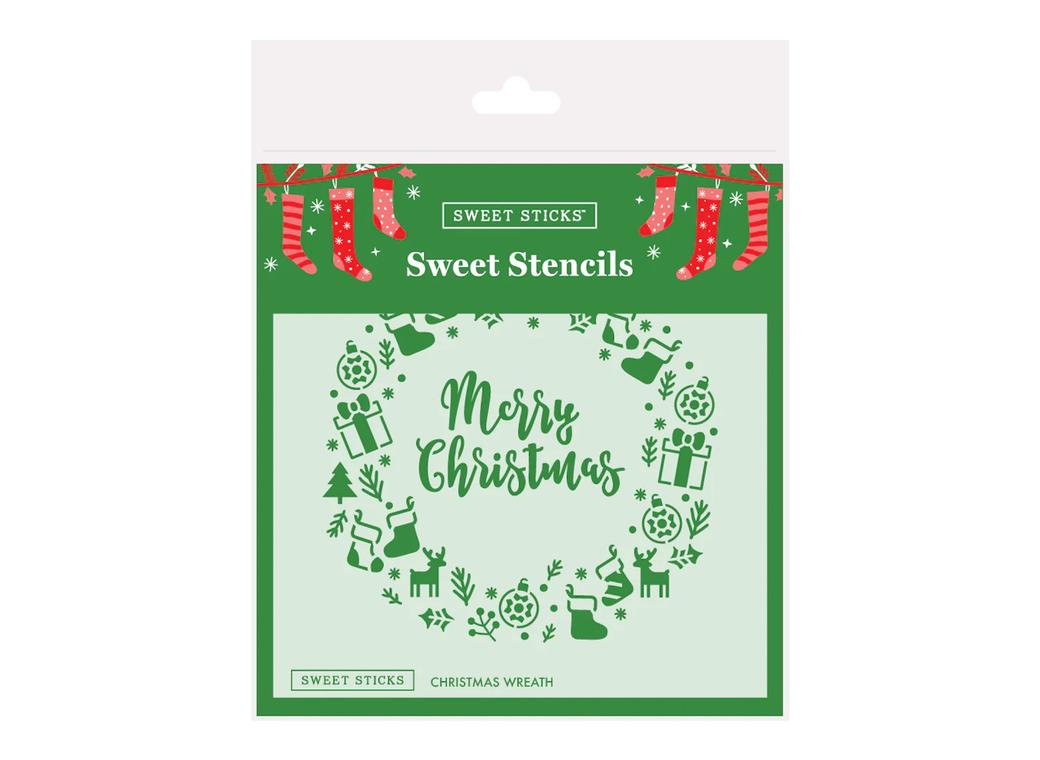 Sweet Sticks Stencil - Christmas Cake Wreath