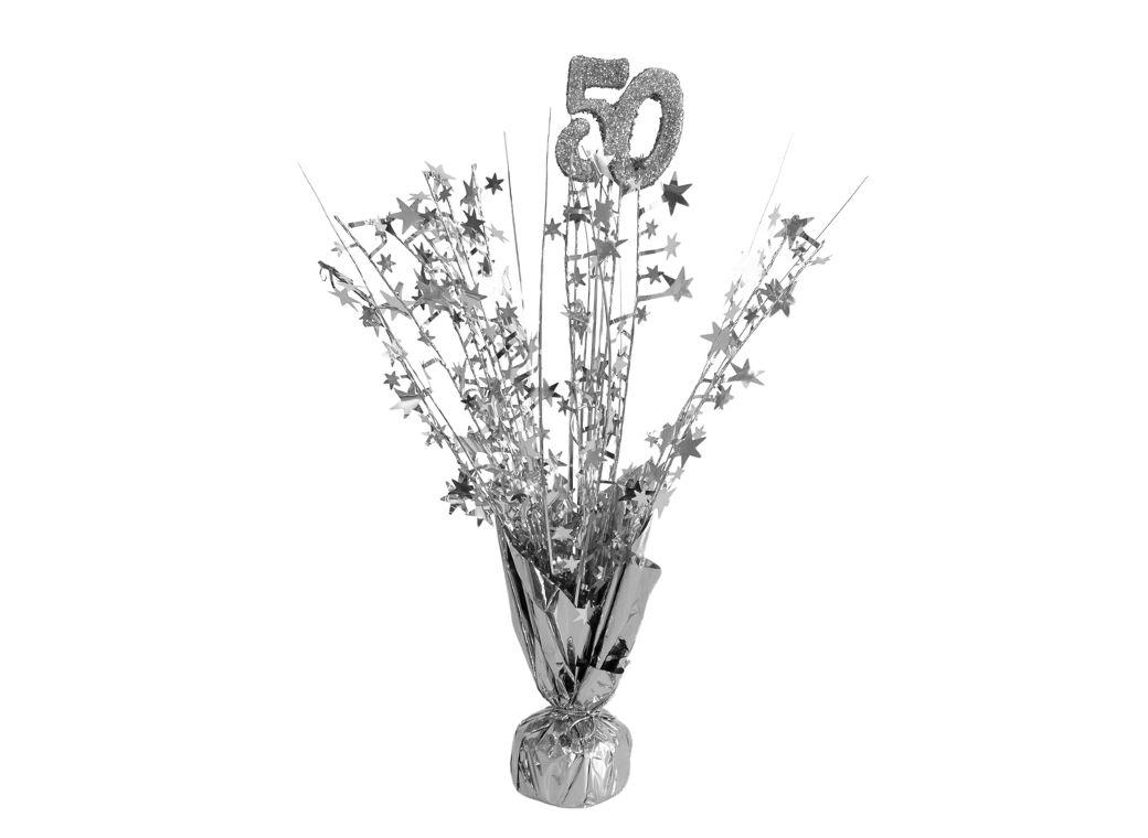 Table Centrepiece Spray Silver - 50