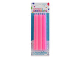 Tall Pink Candles 12pk