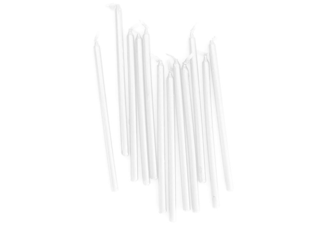 Pearl White Tall Candles - 12pk