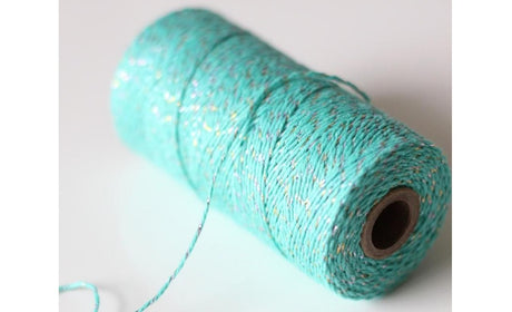 Bakers Twine - Natural & Teal Shimmer Twine