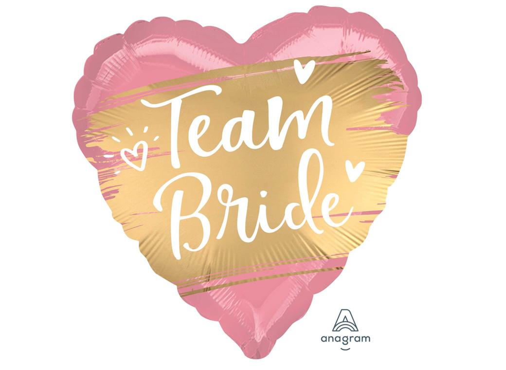 Team Bride Heart Foil Balloon