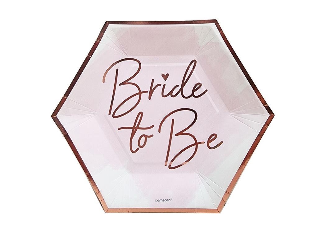 Team Bride Hexagon Lunch Plates 8pk