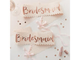 Team Bride Pink & Rose Bridesmaid Sashes 2pk