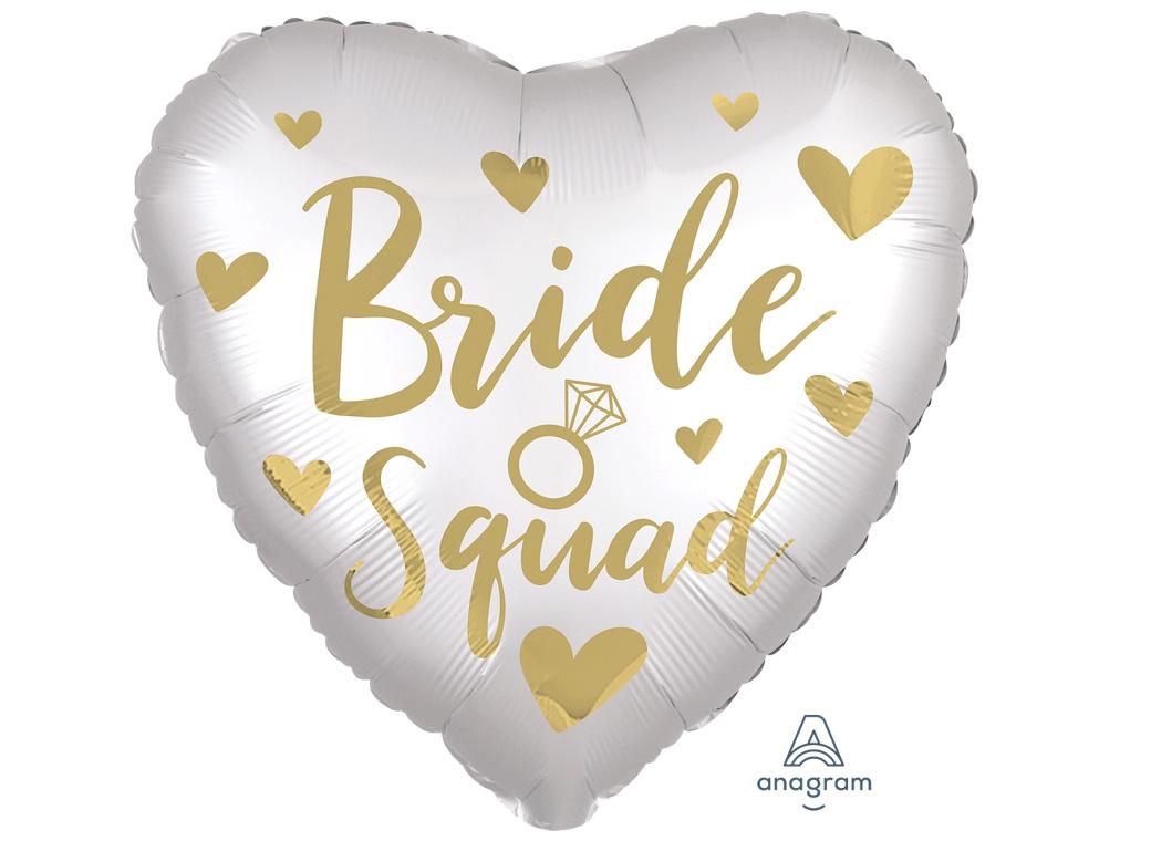 Bride Squad Heart Foil Balloon