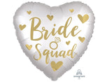 Bride Squad Heart Foil Balloon