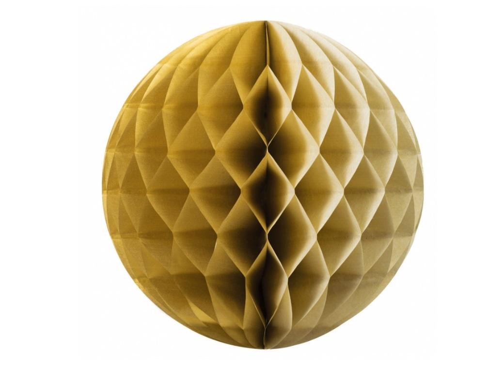 Tissue Honeycomb Ball 35cm - Gold