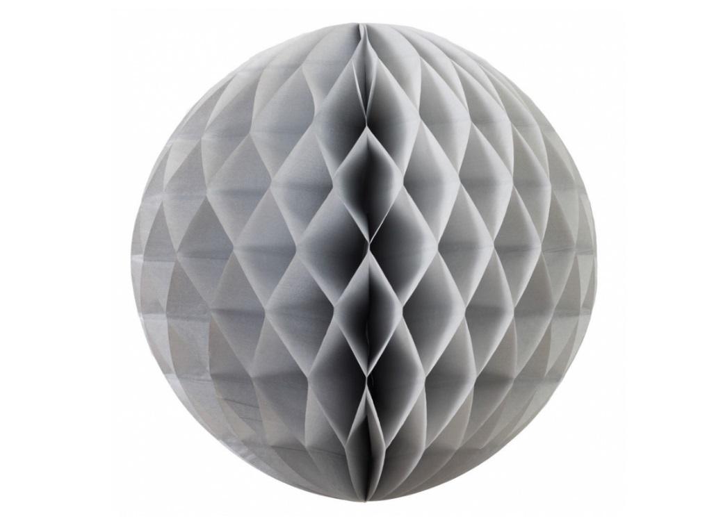 Tissue Honeycomb Ball 35cm - Silver