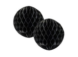 Tissue Honeycomb Balls 15cm Black 2pk