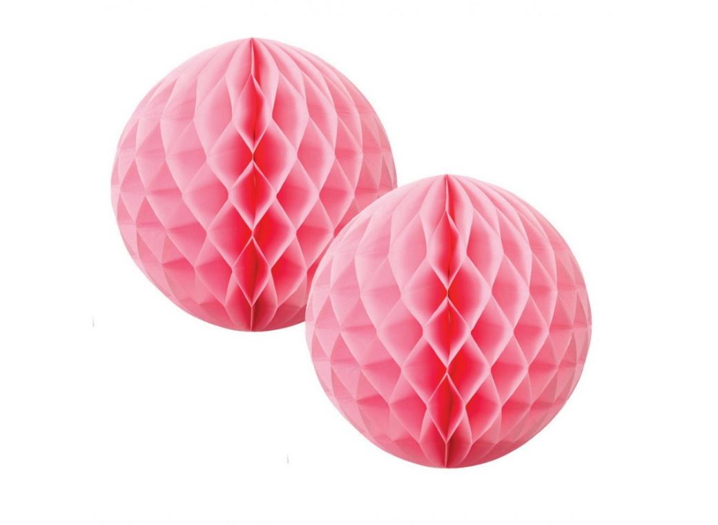 Tissue Honeycomb Balls 15cm Classic Pink 2pk