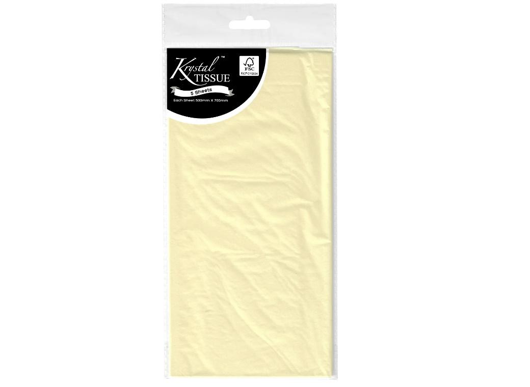 Tissue Paper 5 Sheets - Cream