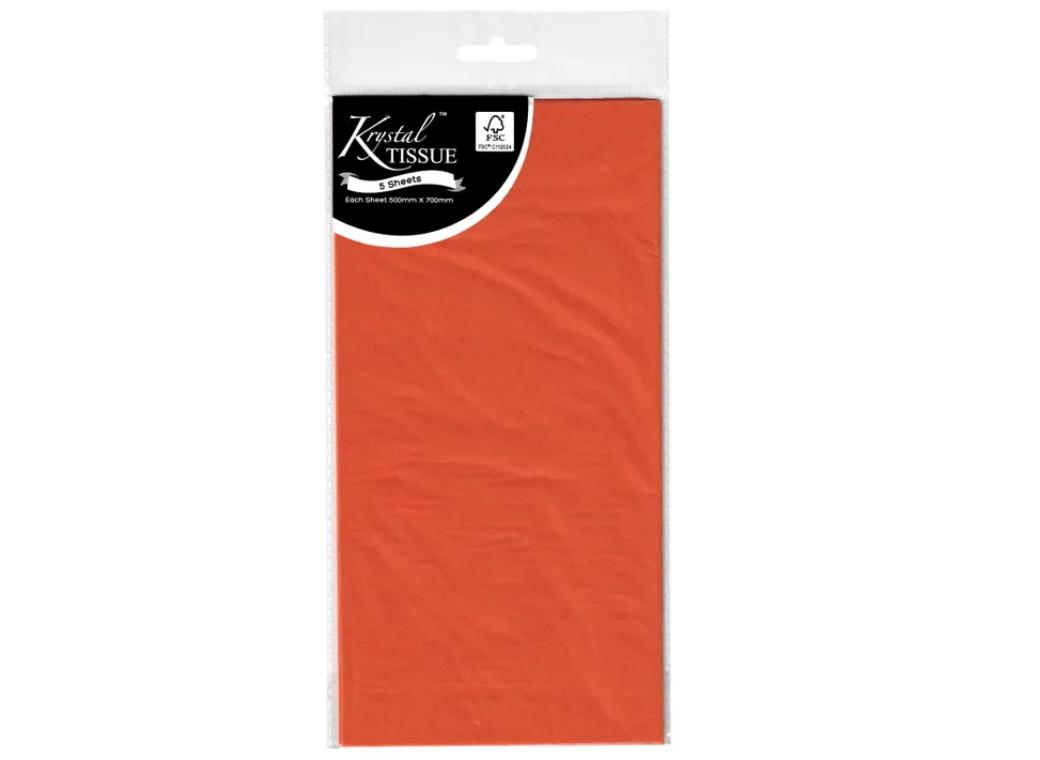 Tissue Paper 5 Sheets - Orange