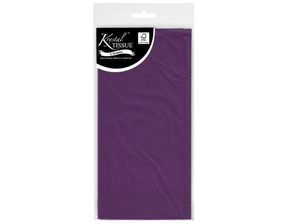 Tissue Paper 5 Sheets - Purple