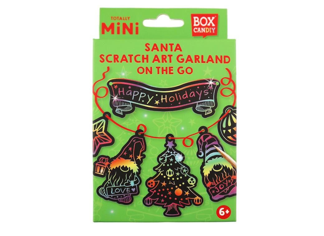 Totally Mini Santa Scratch Art Garland Set