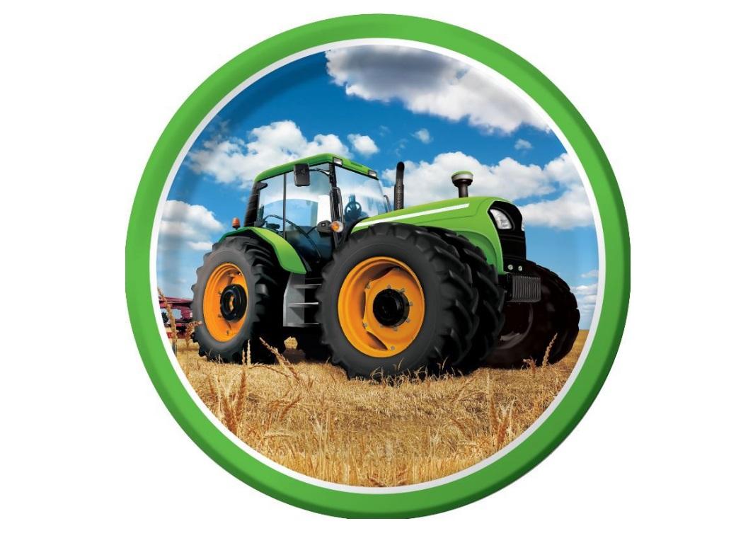 Tractor Time Dinner Plates - 8pk