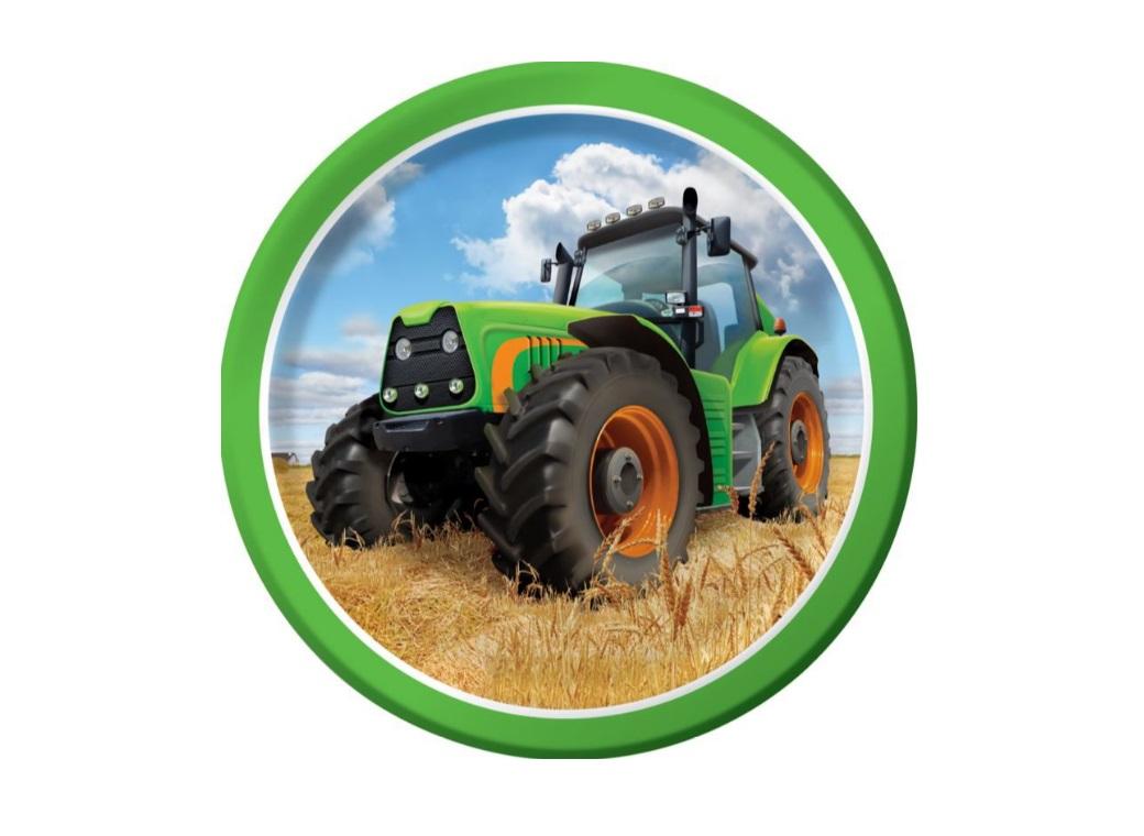 Tractor Time Lunch Plates - 8pk