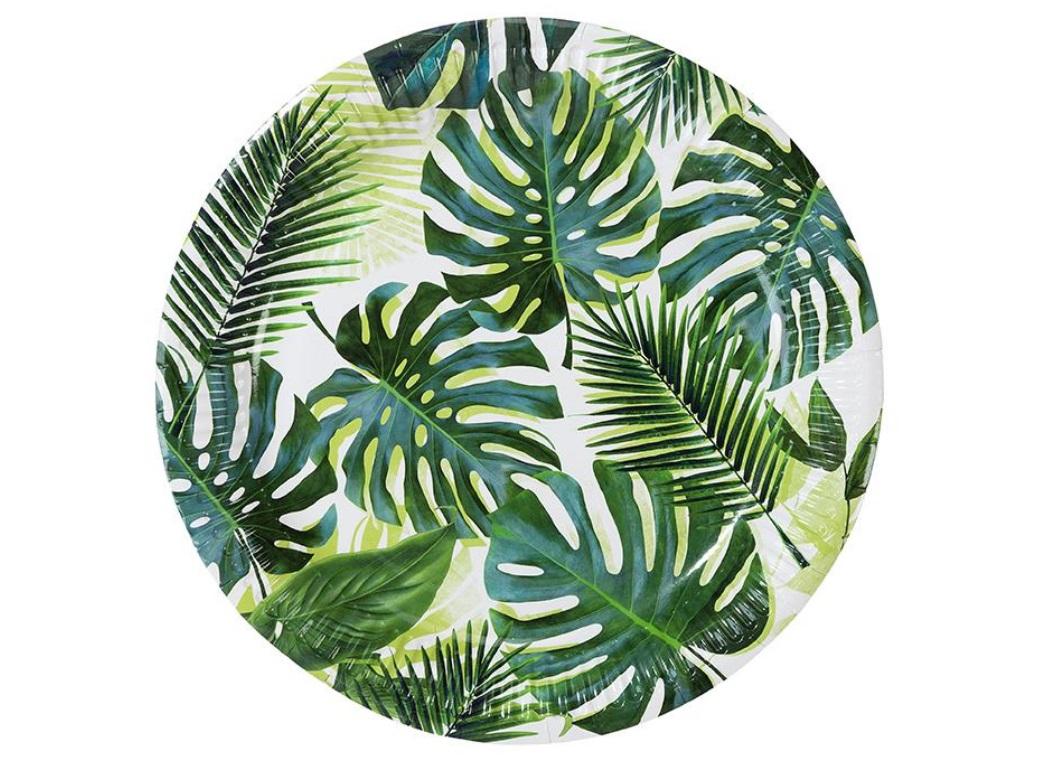 Tropical Fiesta Palm Plates 8pk